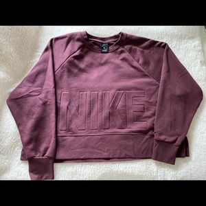 Nike cropped embroidered crew neck